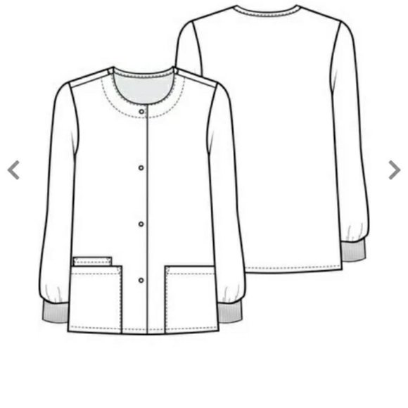 Allheart women's scrub jacket small black - Picture 2 of 2